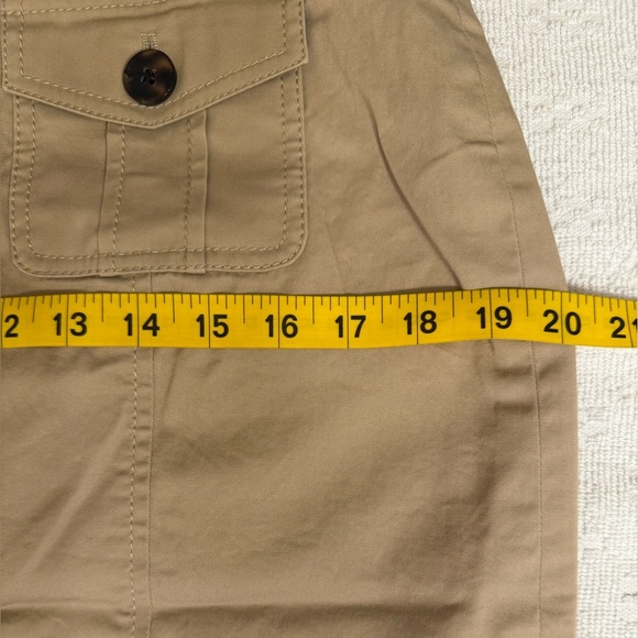 Talbots Classic Tan Button-Front Skirt - Picture 4 of 8